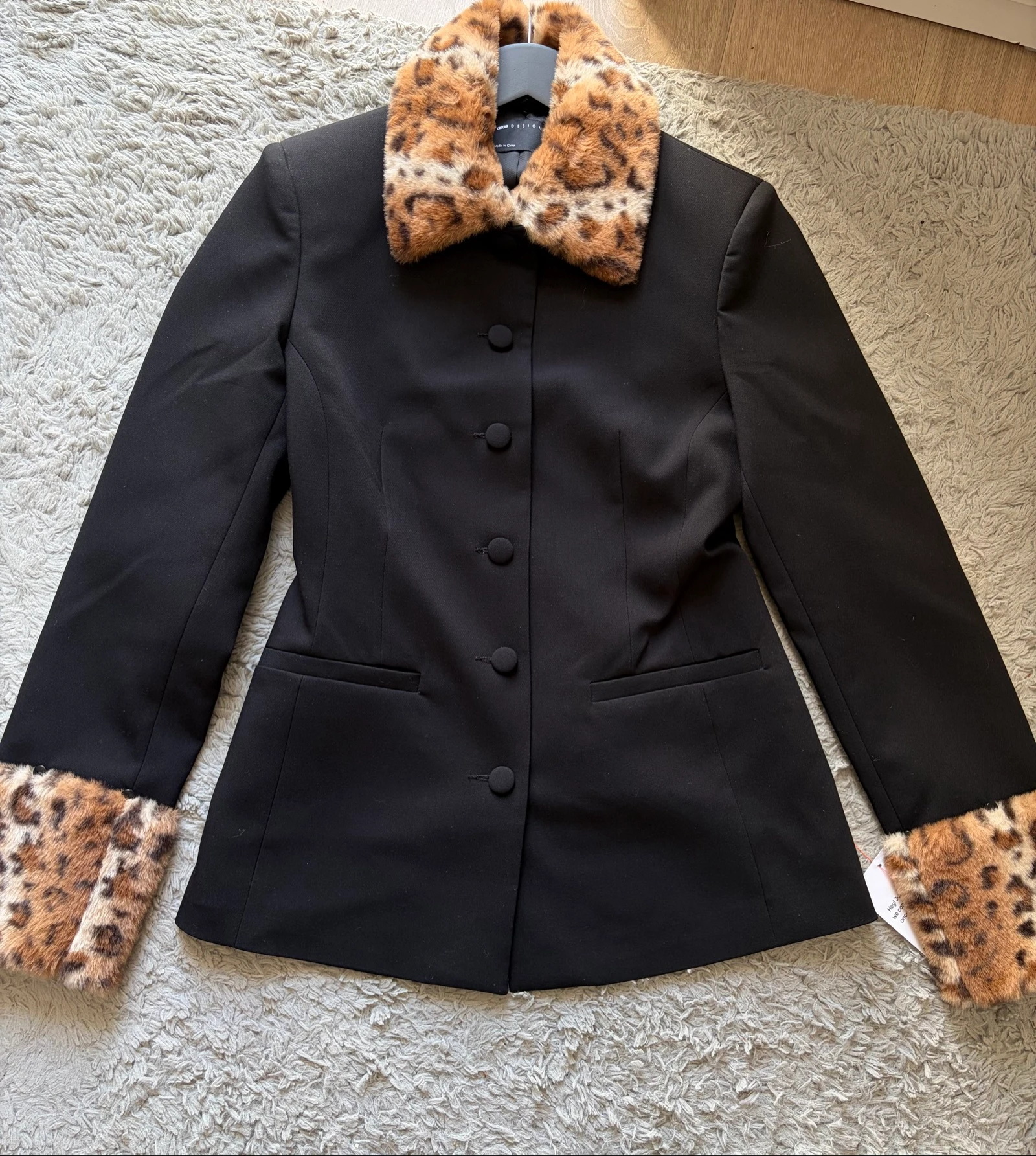 Veste à détails fourrure léopard  – photo 6